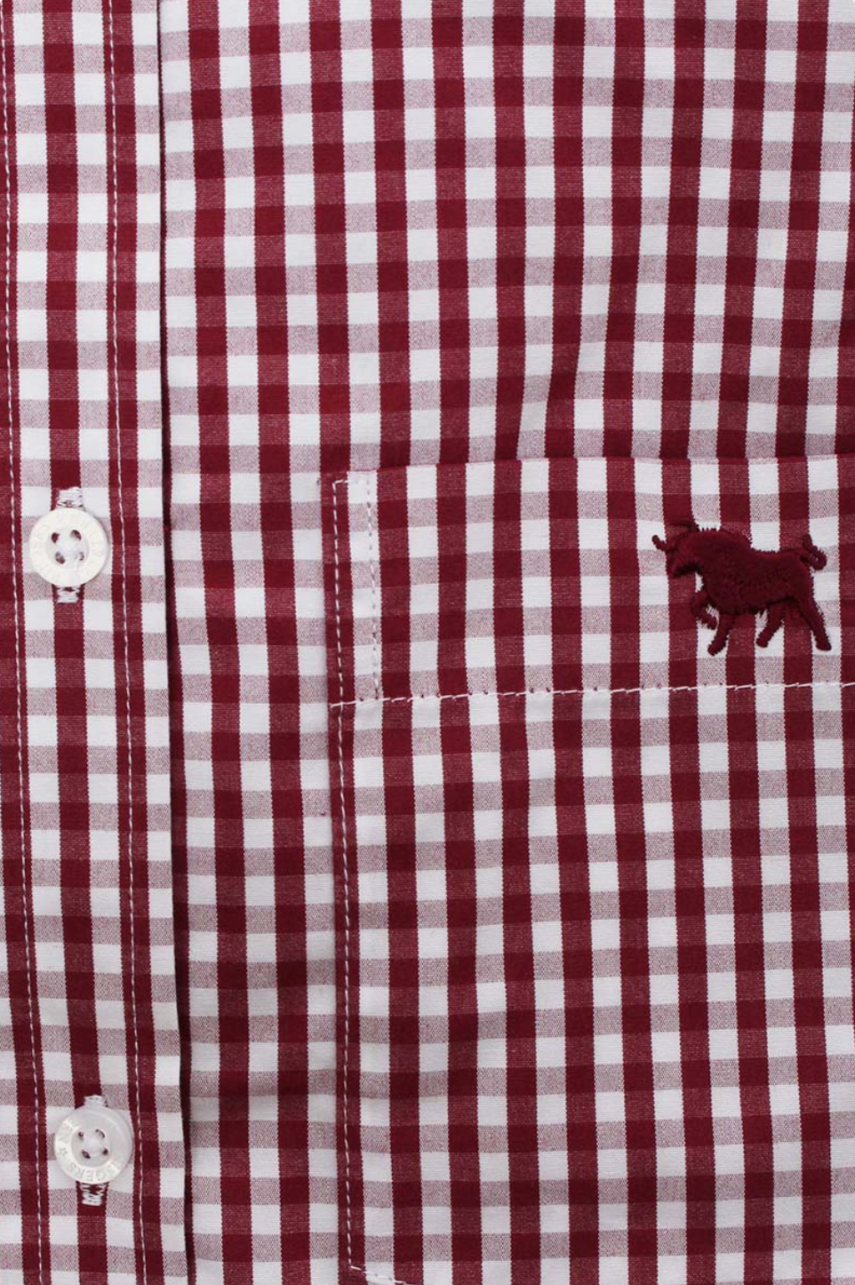 Ringers Western: Ladies Davidson Gingham Check Dress Shirt - Burgundy