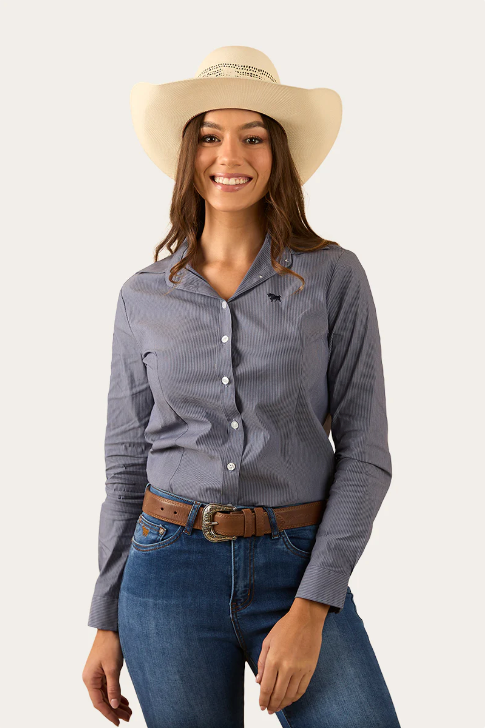Ringers Western: Ladies Faith Dress Shirt - Navy