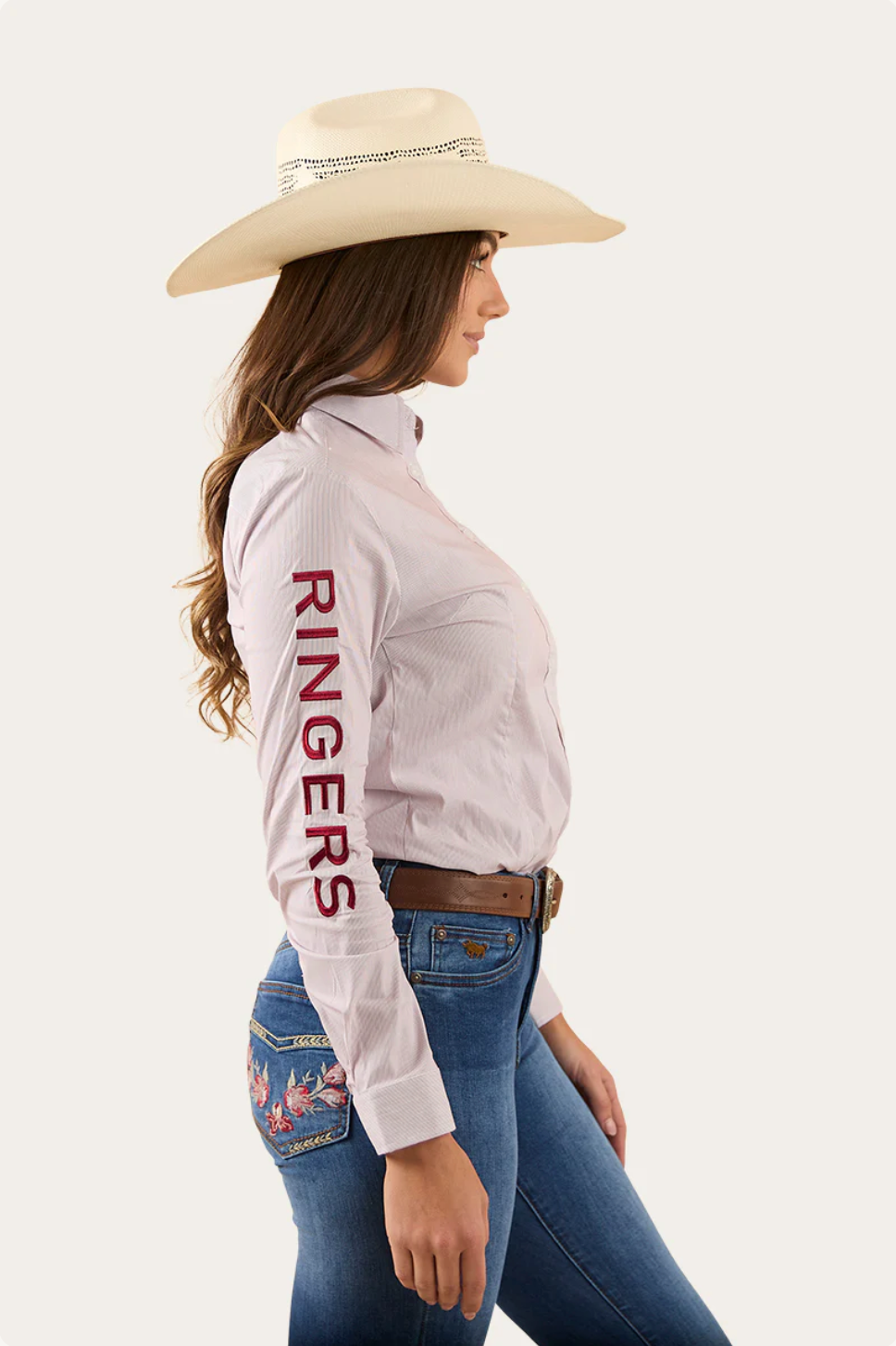 Ringers Western: Ladies Faith Dress Shirt - Rose