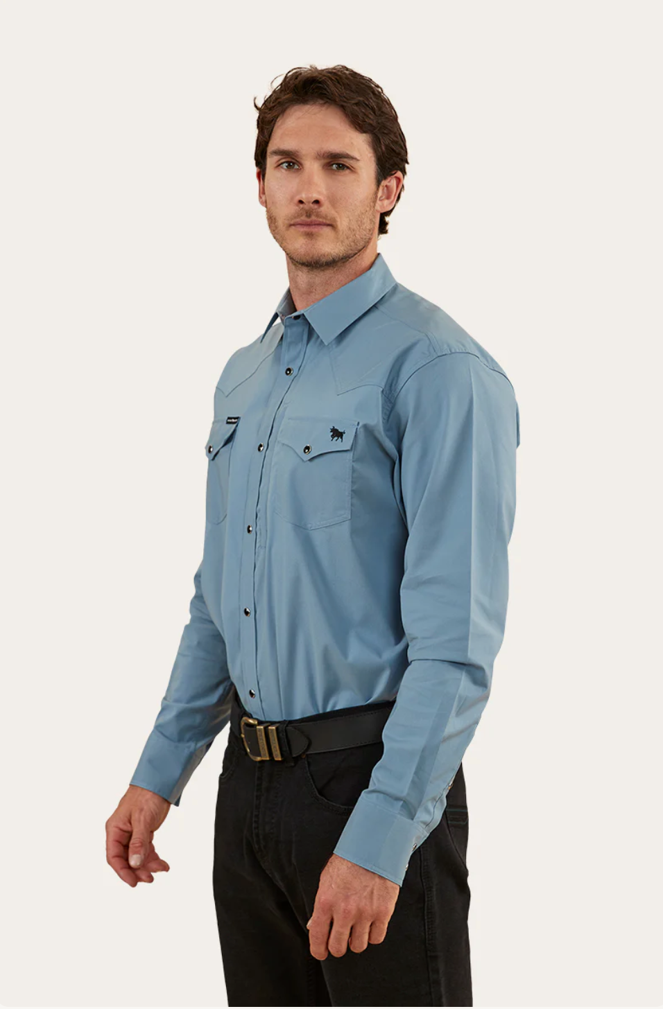 Ringers Western: Mens Dillinger Western Shirt - Blue