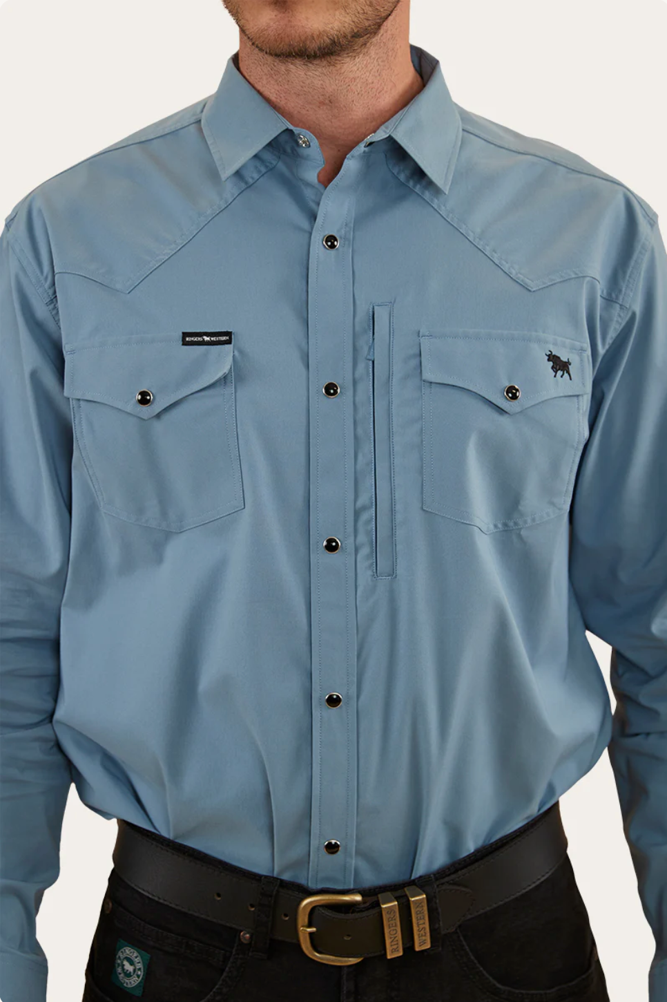 Ringers Western: Mens Dillinger Western Shirt - Blue