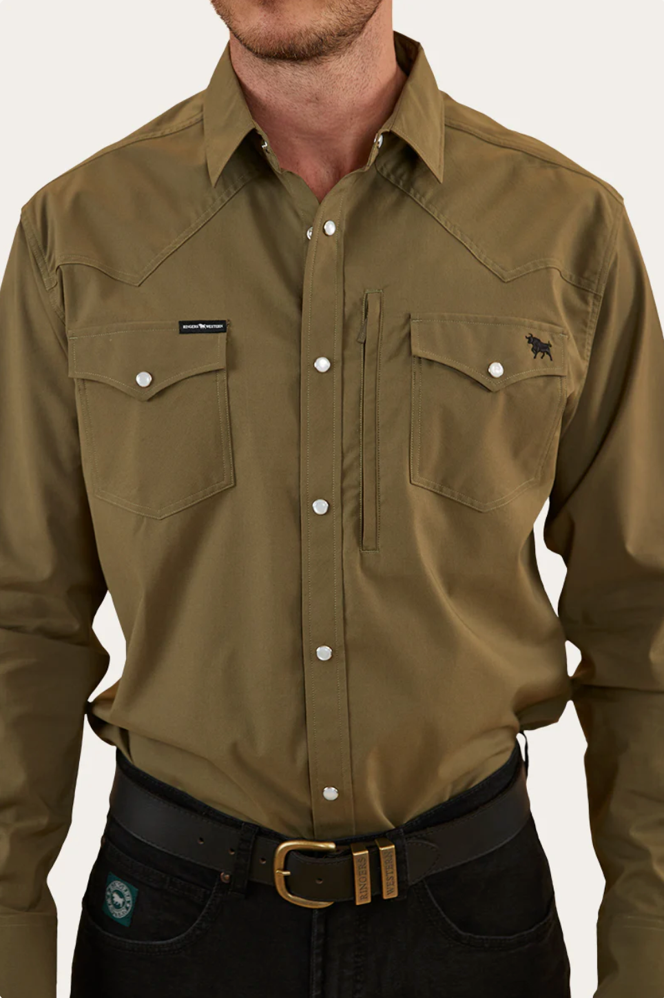 Ringers Western: Mens Dillinger Western Shirt - Green