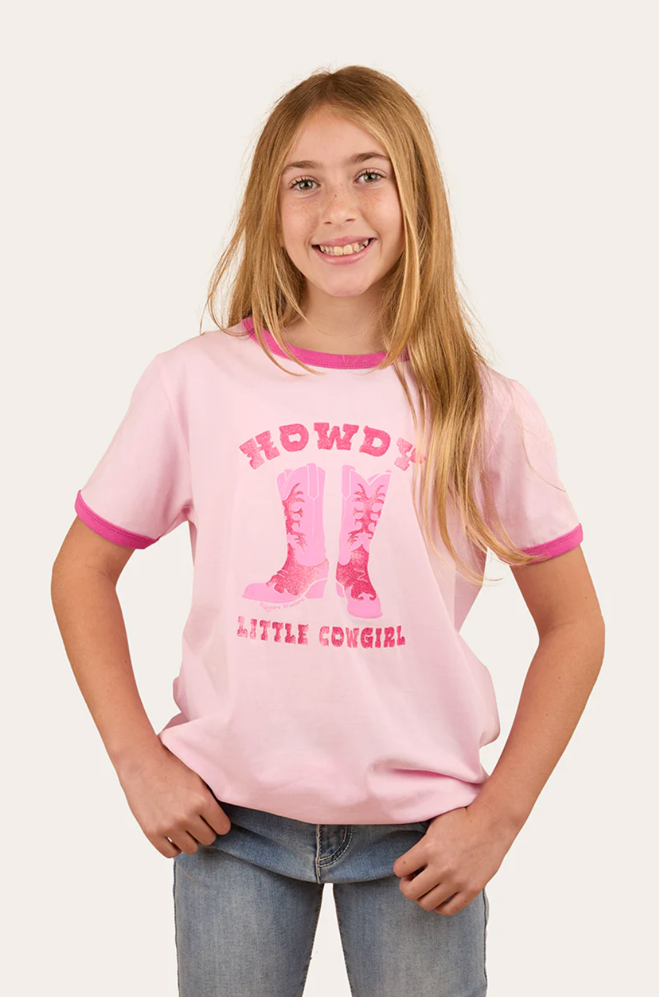 Ringers Western: Kids Howdy Cowgirl Tee