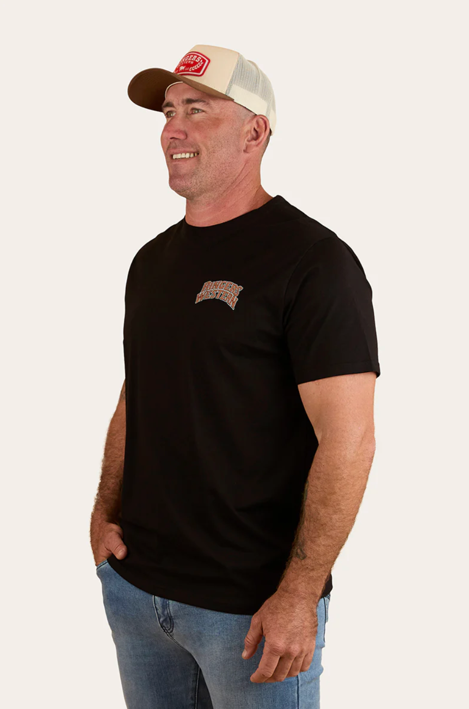 Ringers Western Mens "Do No Harm Take No Bull" cotton Tee - Texas Western New Zealand