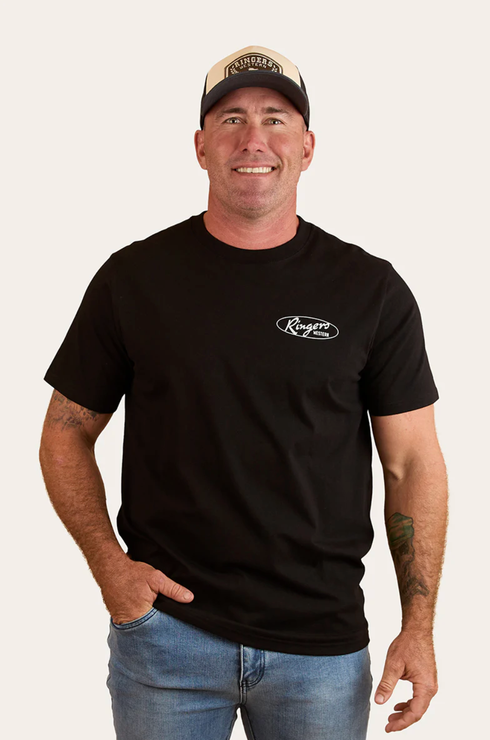 Ringers Western: Mens "Mud Sweat Beers" cotton Tee - Texas Western New Zealand