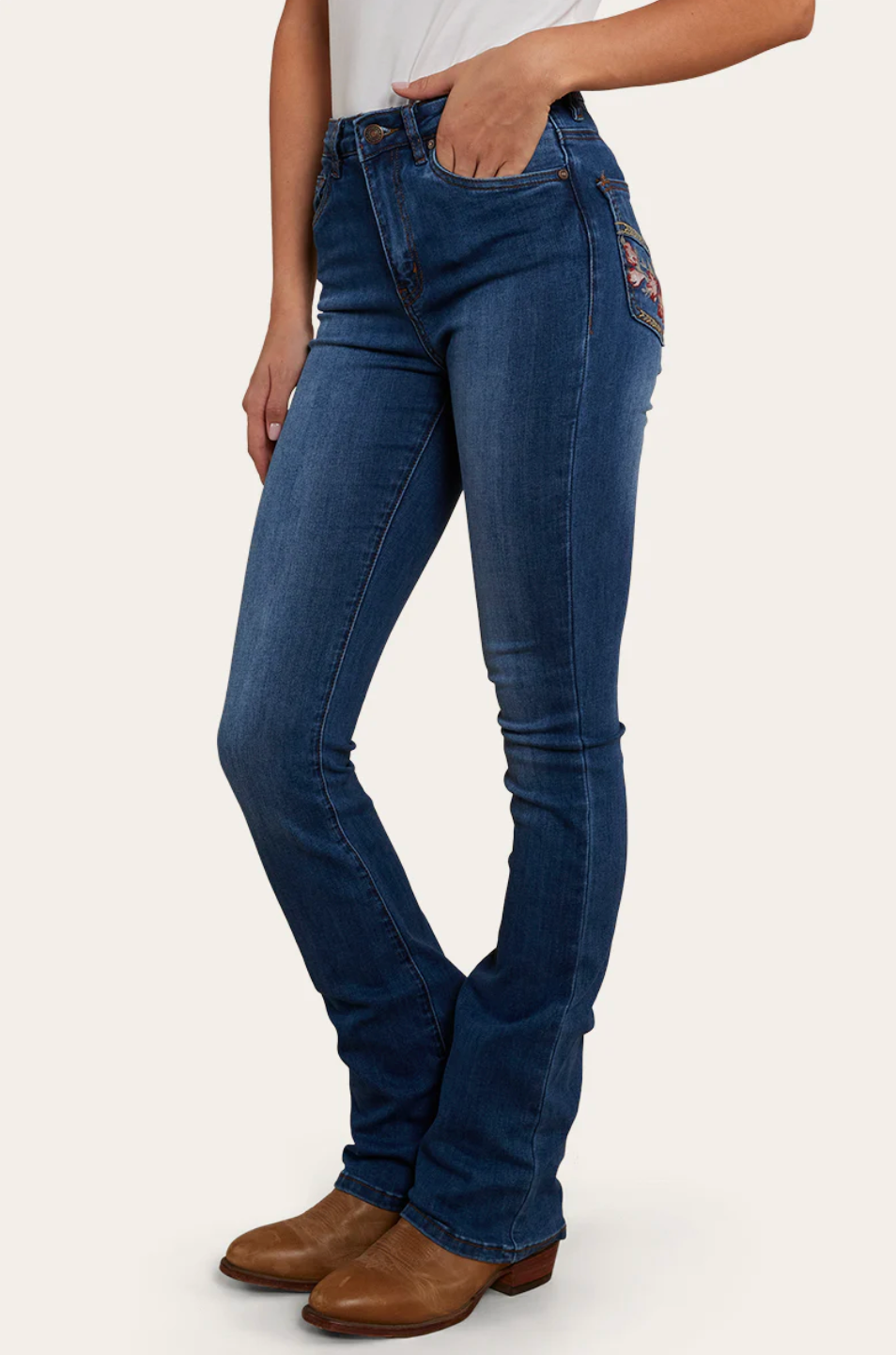 Ringers Western: Penny Rodeo Bootcut Jean - Vintage Blue