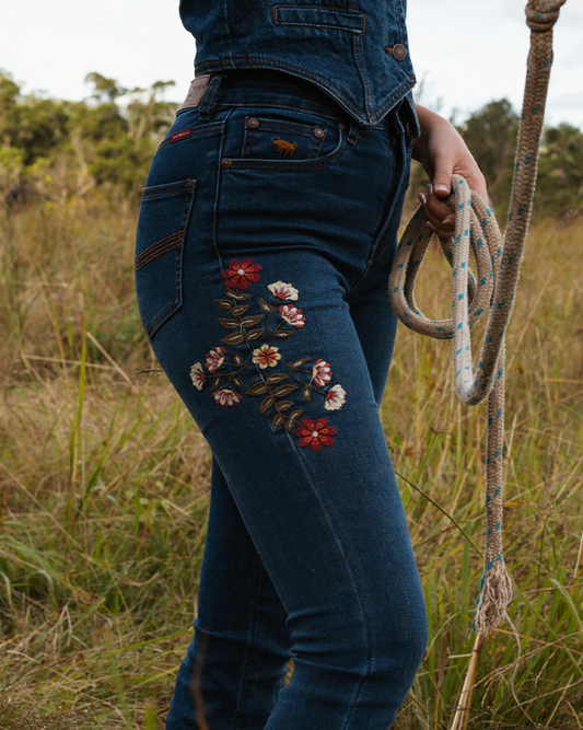 Ringers Western: Penny Rodeo Bootleg Jean - Classic Blue