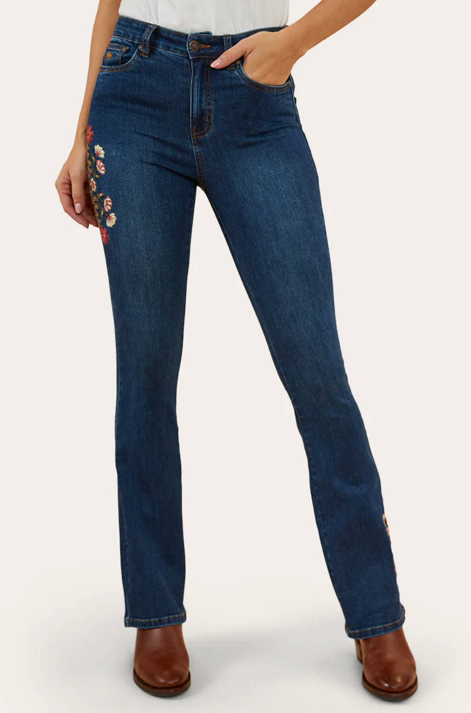 Ringers Western: Penny Rodeo Bootleg Jean - Classic Blue