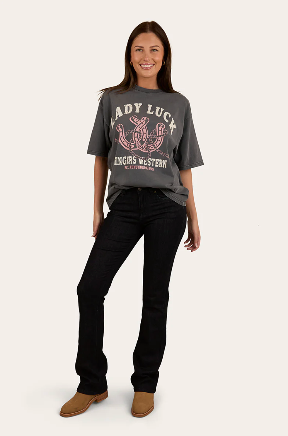 Ringers Western: Womans Lady Luck Oversized Tee