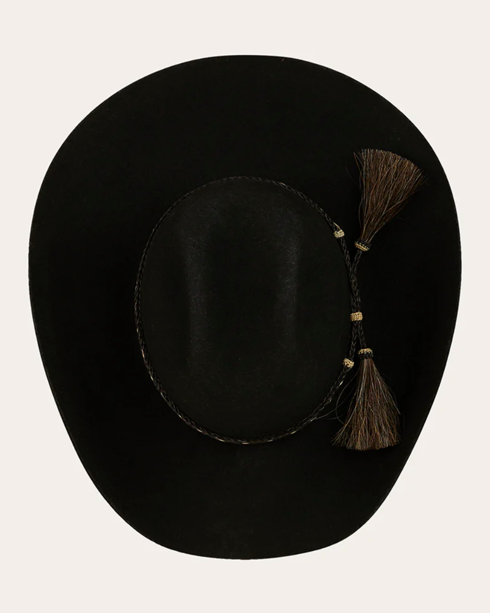 Ringers Western merino wool felt Cowboy hat in the colour black