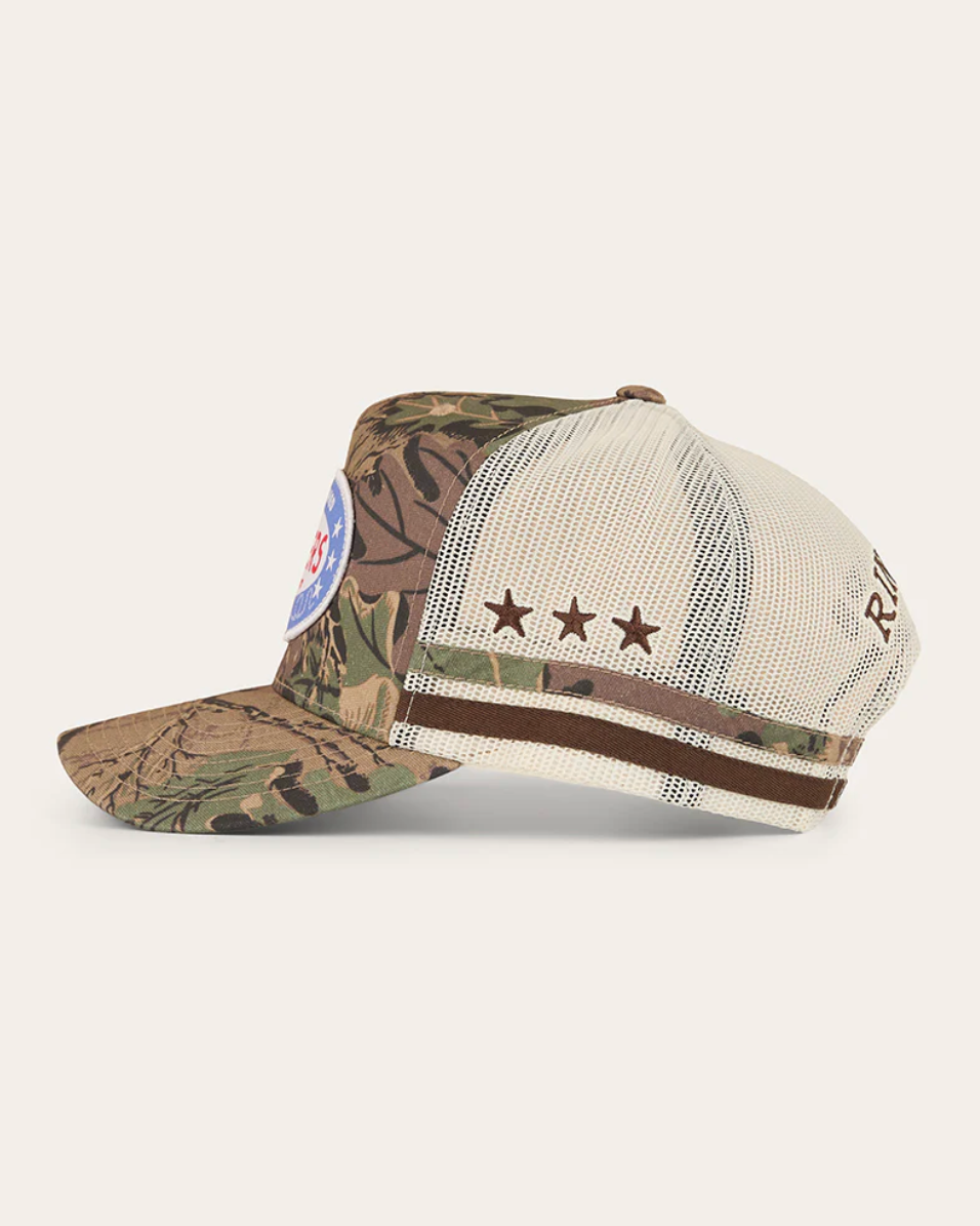 Ringers Western: "Shooter" Trucker Cap in Camouflage with a Ringers Patch on the front - Texas Western New Zealand