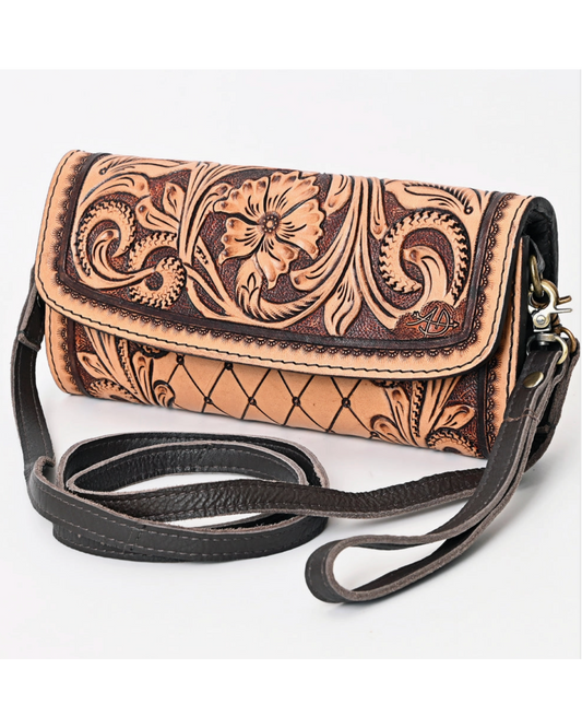 American Darling: Leather Wallet Crossbody Bag
