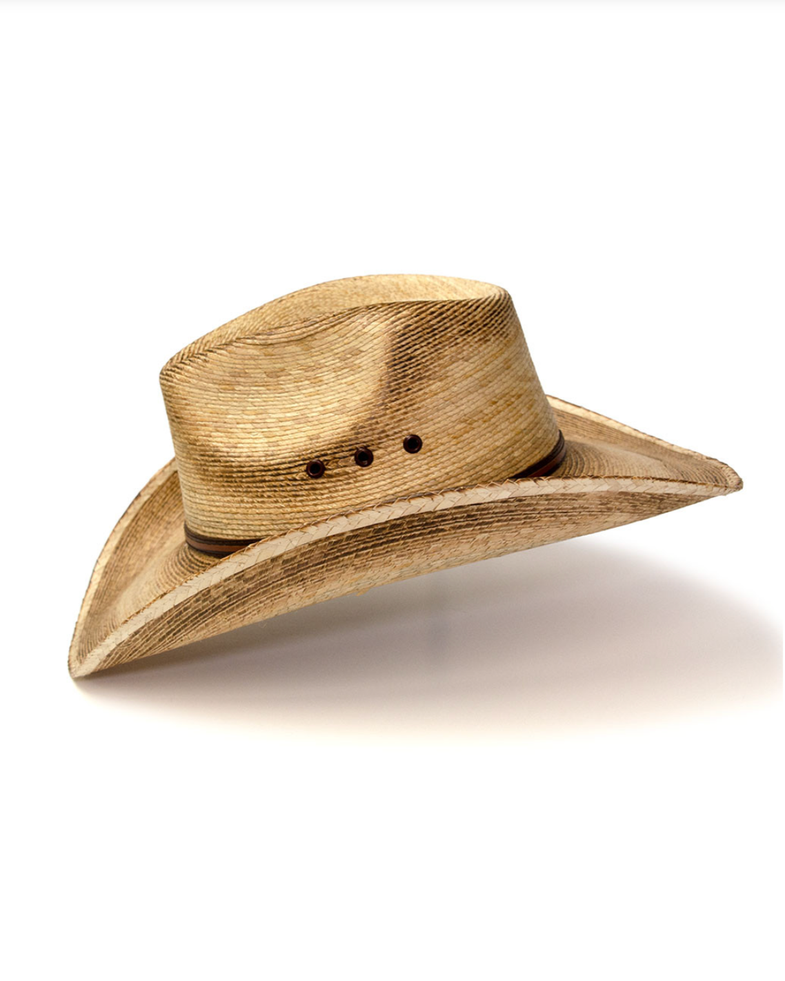 Brown cowboy hat on a white background