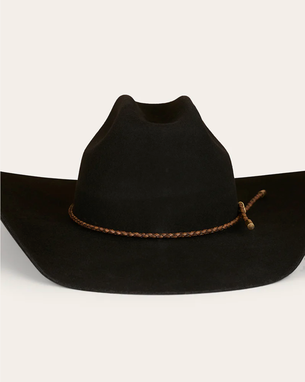 Ringers Western Black Merino Wool Felt Cowboy Hat