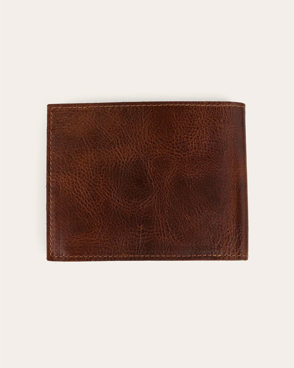 Ringers Western: "Toro Grande" Genuine Leather Wallet in the colour Cognac featuring a small Ringers Western Logo on the Back - Texas Western New Zealand