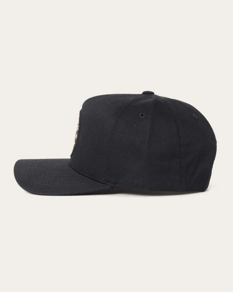 Ringers Western: Grover Baseball Cap in Black with the Signature Bull Logo in golden Embroidery - Texas Western New Zealand