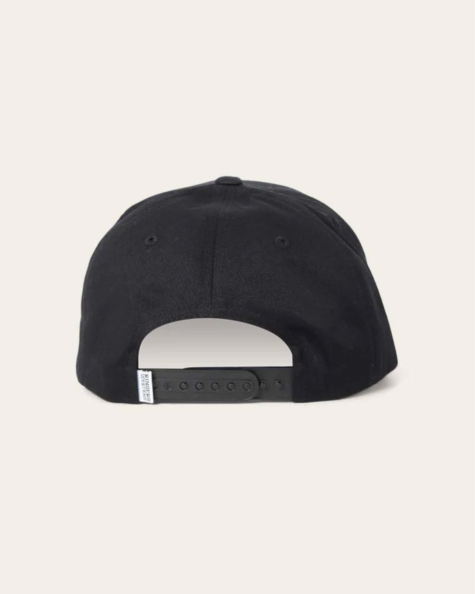 Ringers Western: Grover Baseball Cap in Black with the Signature Bull Logo in golden Embroidery - Texas Western New Zealand