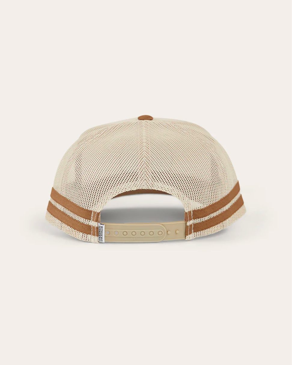 Ringers Western: Beige/Clay Trucker Cap with Embroidery and stripe details - Texas Western New Zealand