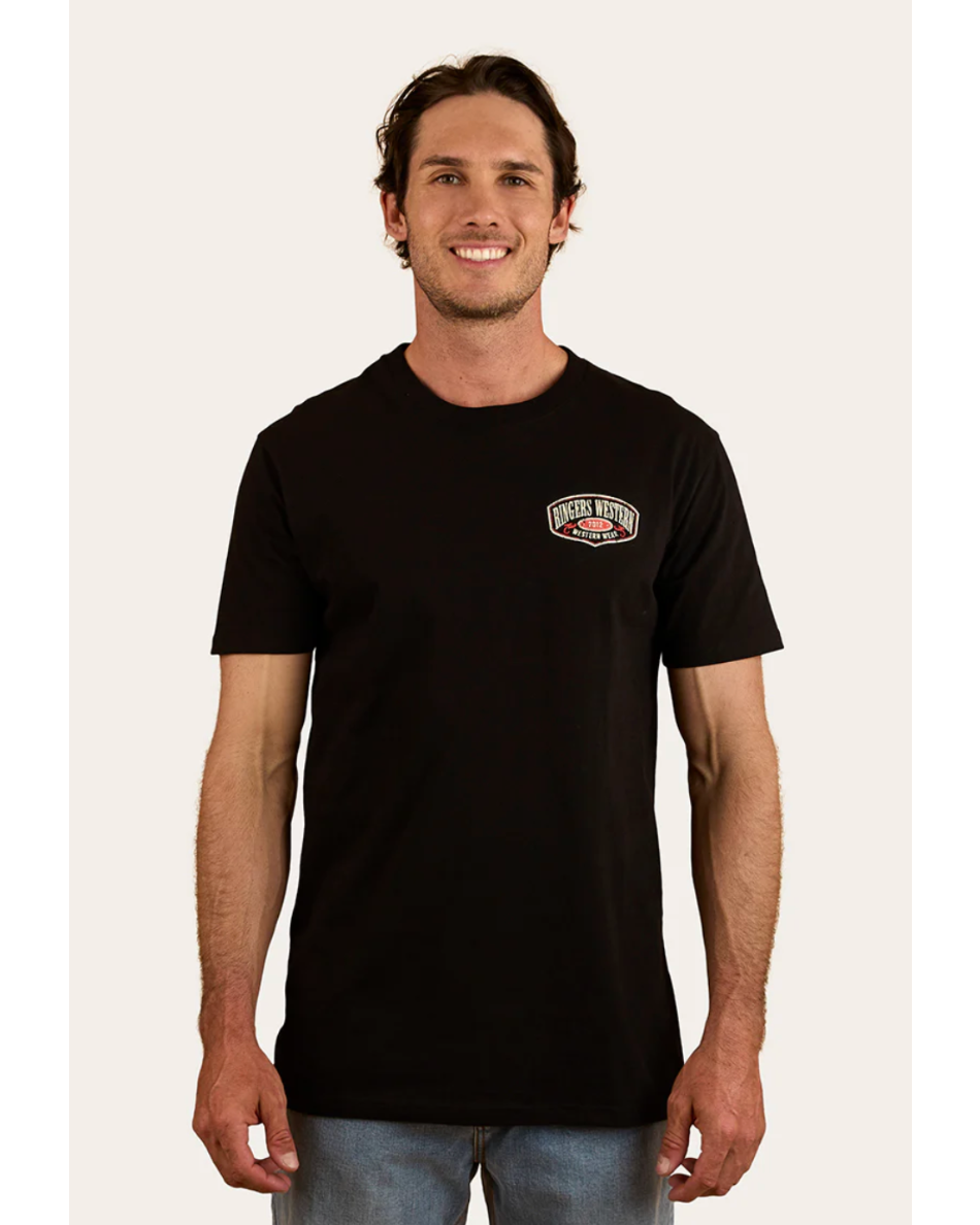 Ringers Western "Bars Best" Men's Stock Fit cotton T-Shirt - Black - Texas Western