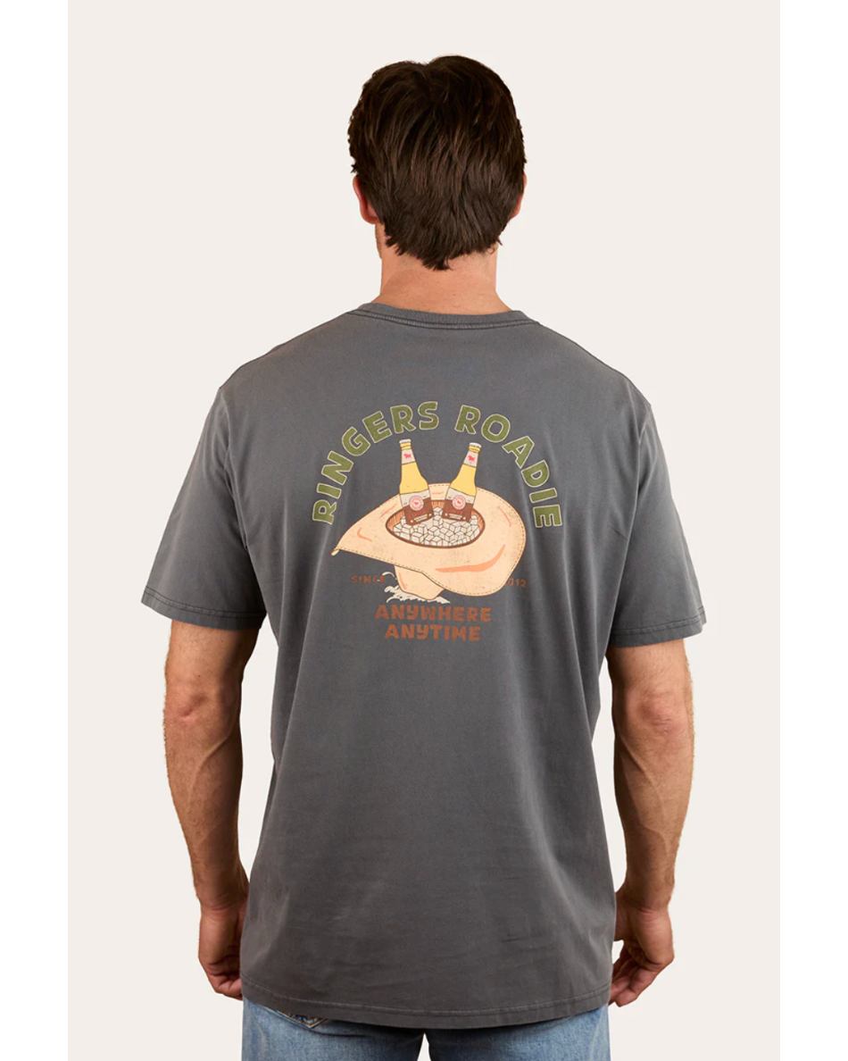 Ringers Western "Roadie" Men's 100% cotton Loose Fit T-Shirt - Washed Black - Texas Western New Zealand