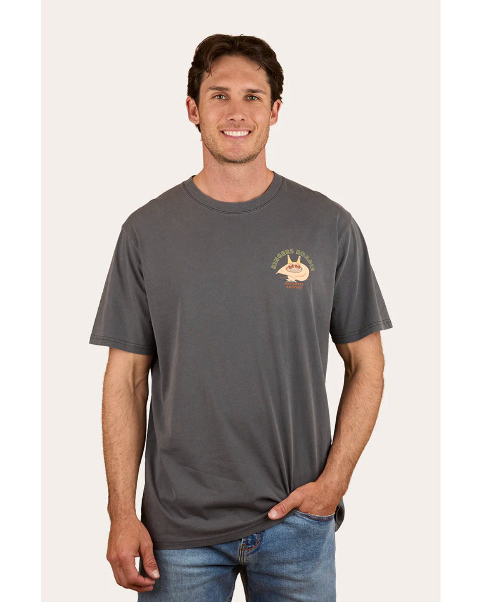 Ringers Western "Roadie" Men's 100% cotton Loose Fit T-Shirt - Washed Black - Texas Western New Zealand