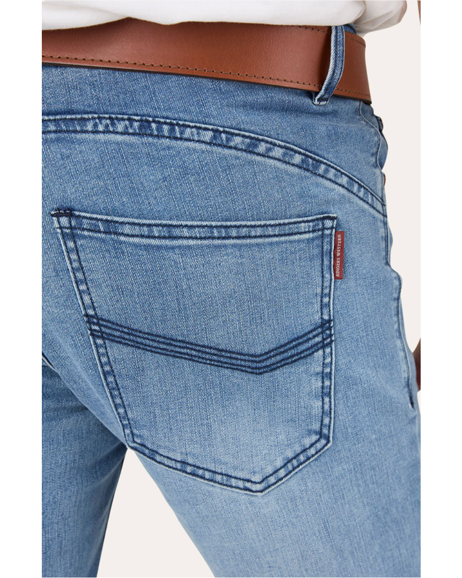 Ringers Western : "Mitchell" Men's Classic Fit Straight Leg Jean in Light Blue - Texas Western New Zealand
