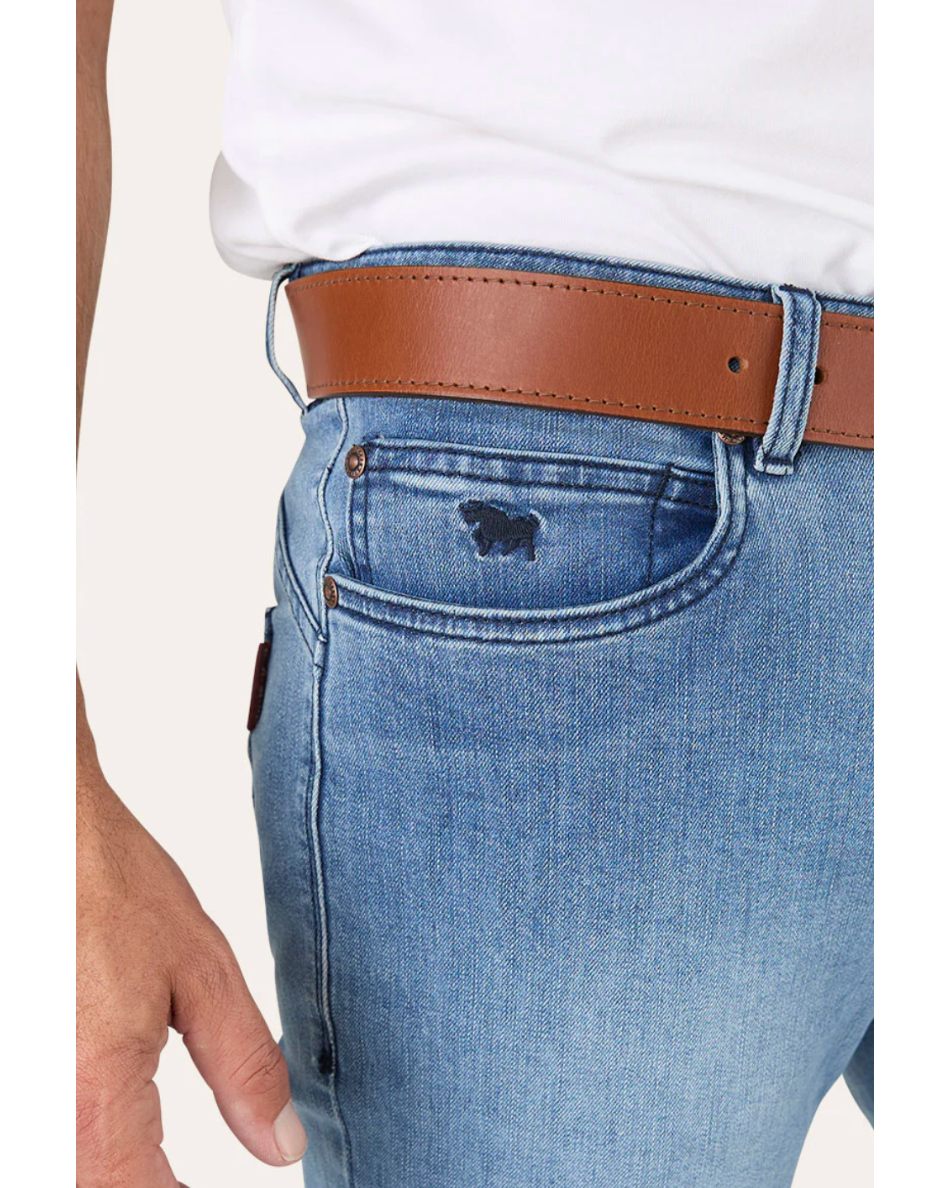 Ringers Western : "Mitchell" Men's Classic Fit Straight Leg Jean in Light Blue - Texas Western New Zealand