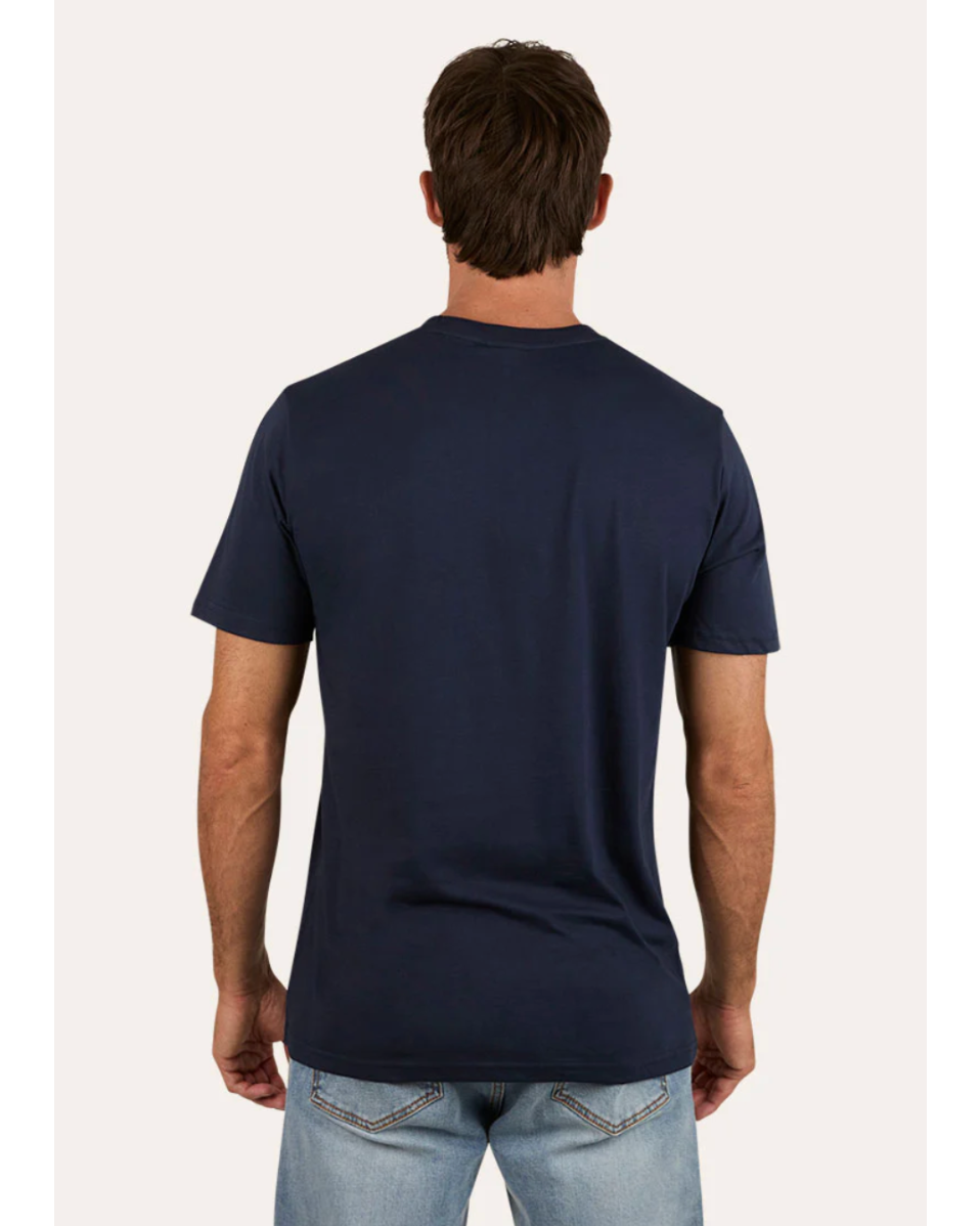 Ringers Western: Mens Navy good earth cotton "Jarrahdale" Classic Tee - Texas Western New Zealand