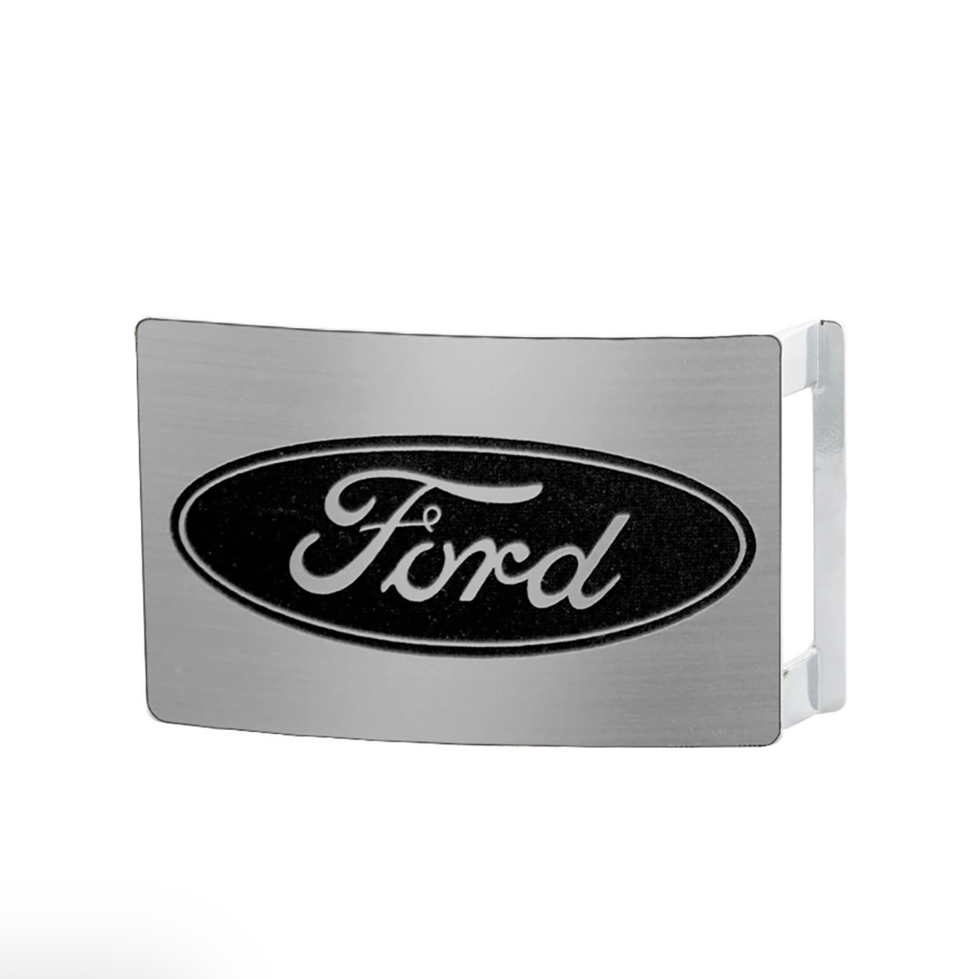 Western Express: Brushed Silver Ford Logo Belt Buckle - Texas Western New Zealand