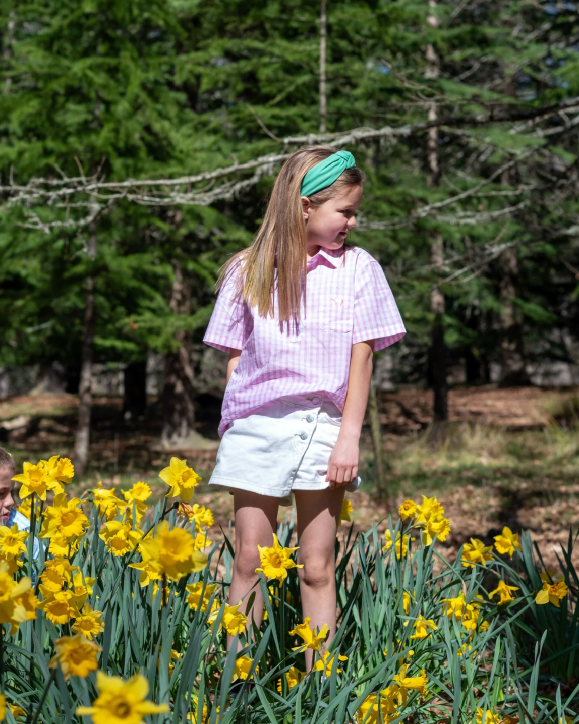 Luvabull: Kids/Girls 100% cotton "Pippa" Short Sleeve Shirt in pink check - Texas Western New Zealand