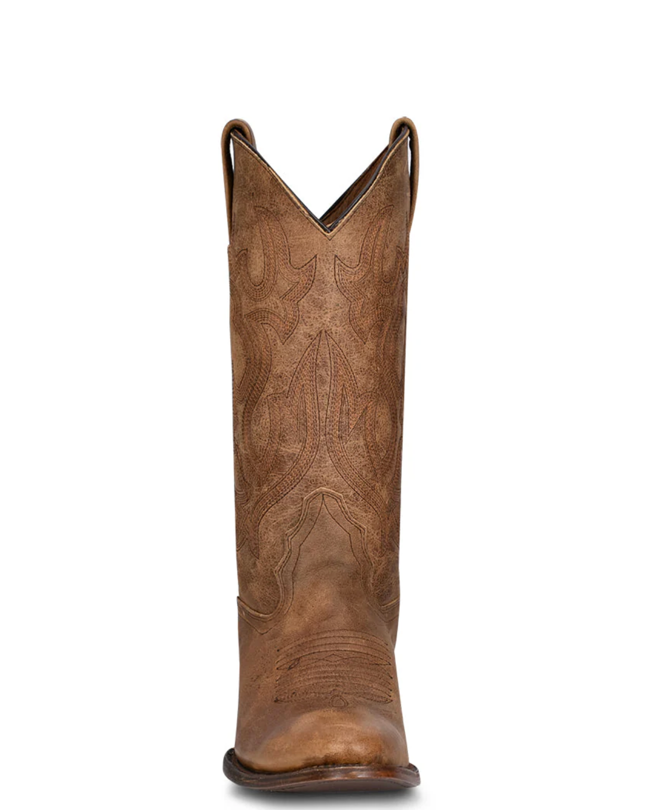 Circle G: Men's Embroidery Round Toe Leather Cowboy Boots in the colour tan with western embroidery - Texas Western New Zealand