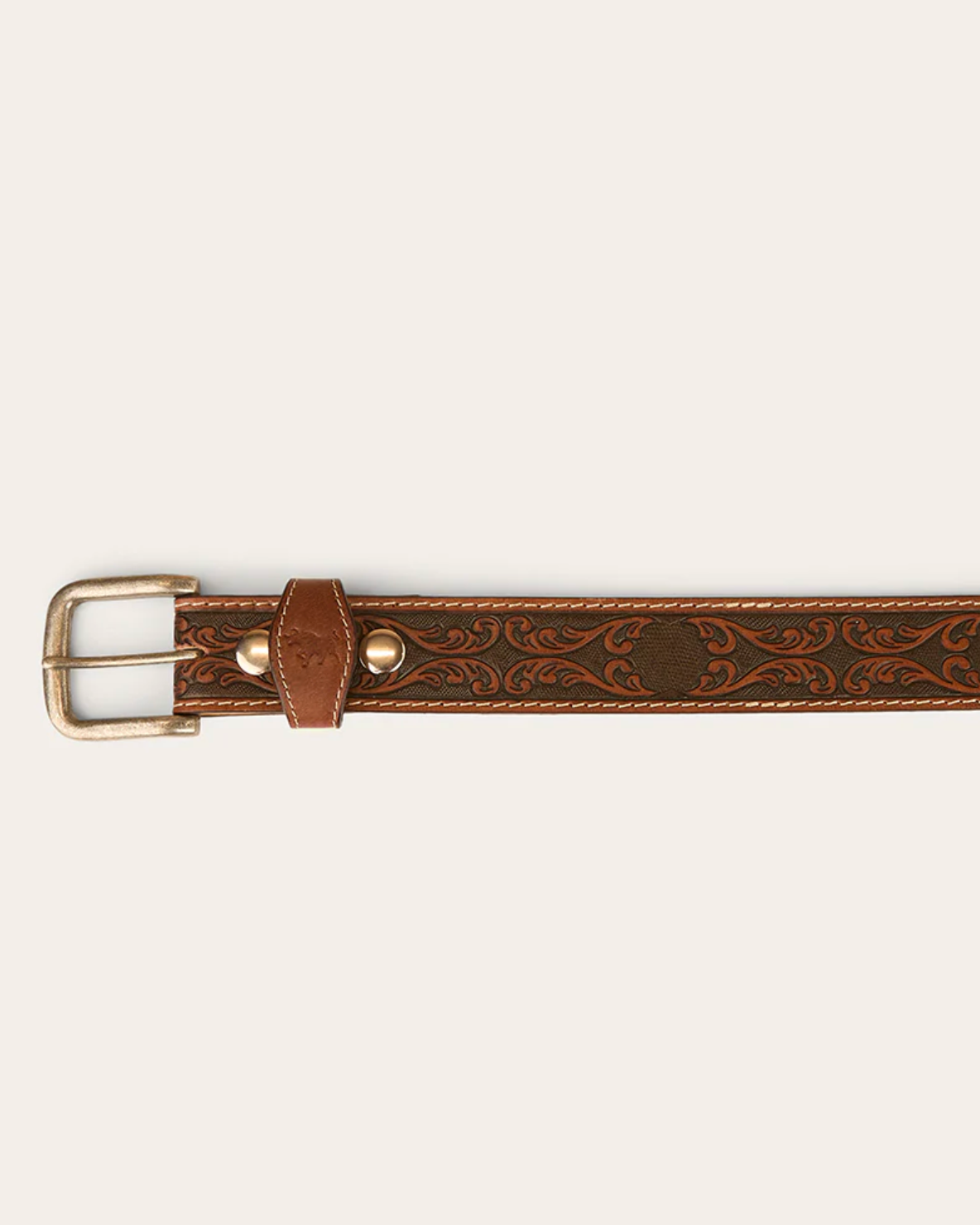 Ringers Western: Eldorado Leather Belt with Western Stitching - Texas Western New Zealand