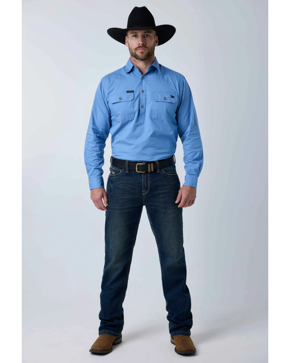 Ringers Western: Blaze Mens Relaxed Bootleg Jeans in dark blue - Texas Western New Zealand