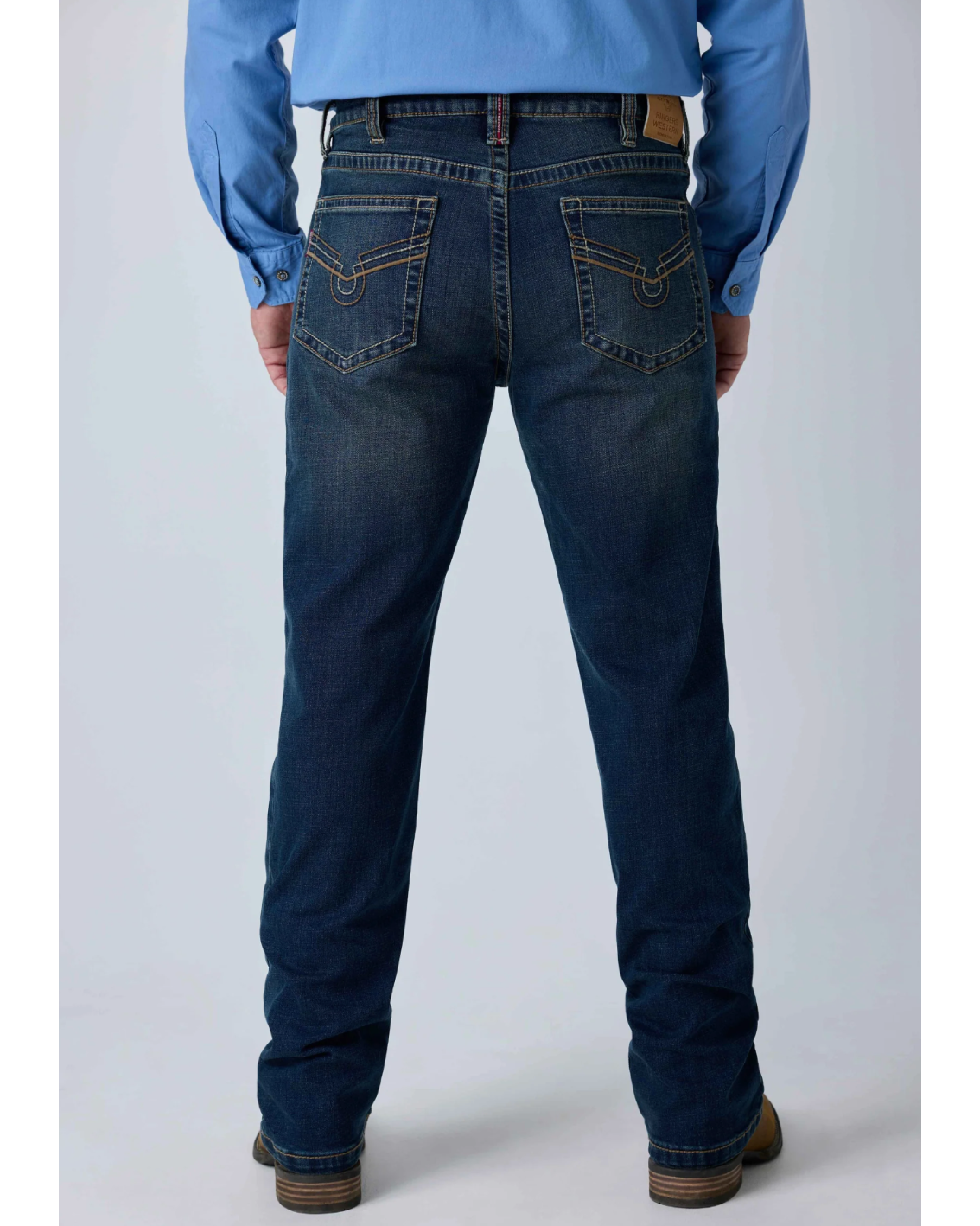 Ringers Western: Blaze Mens Relaxed Bootleg Jeans in dark blue - Texas Western New Zealand