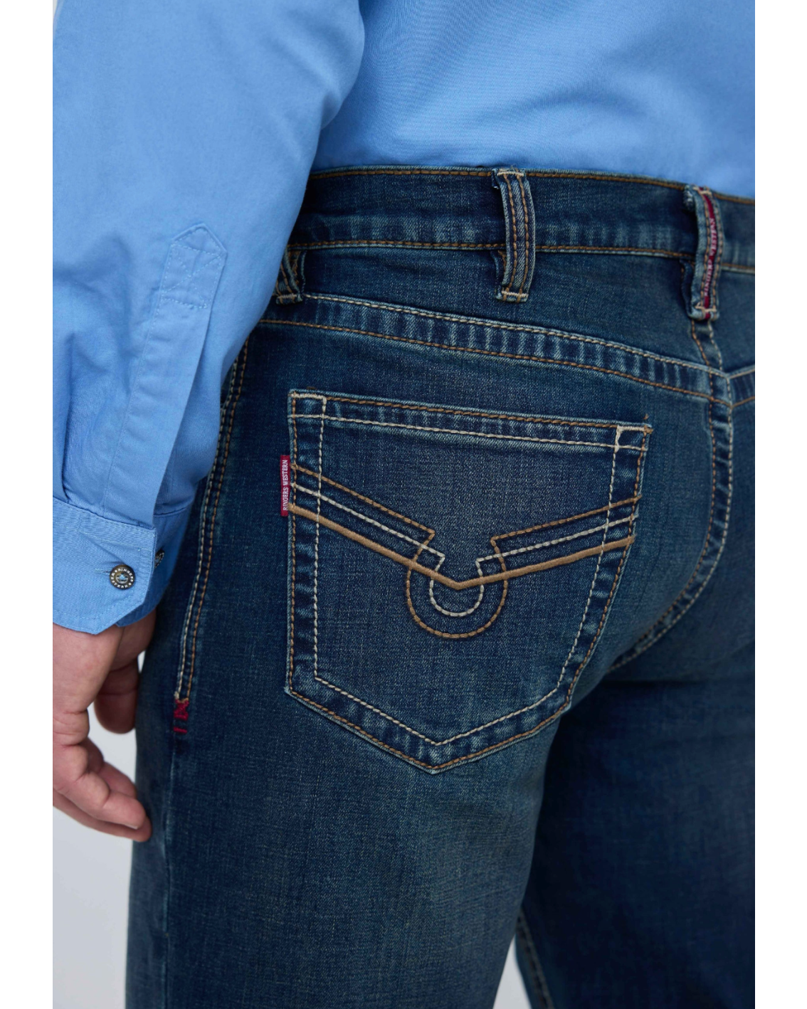 Ringers Western: Blaze Mens Relaxed Bootleg Jeans in dark blue - Texas Western New Zealand