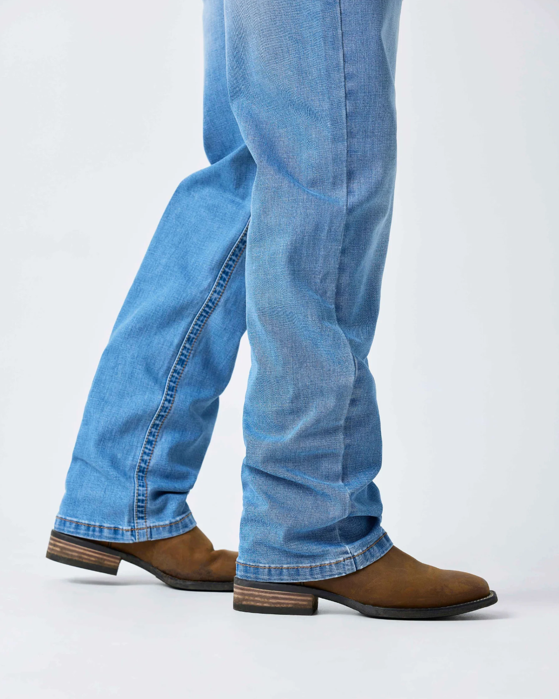 Ringers Western: Blaze Mens Relaxed Bootleg Jeans in Light Blue - Texas Western New Zealand