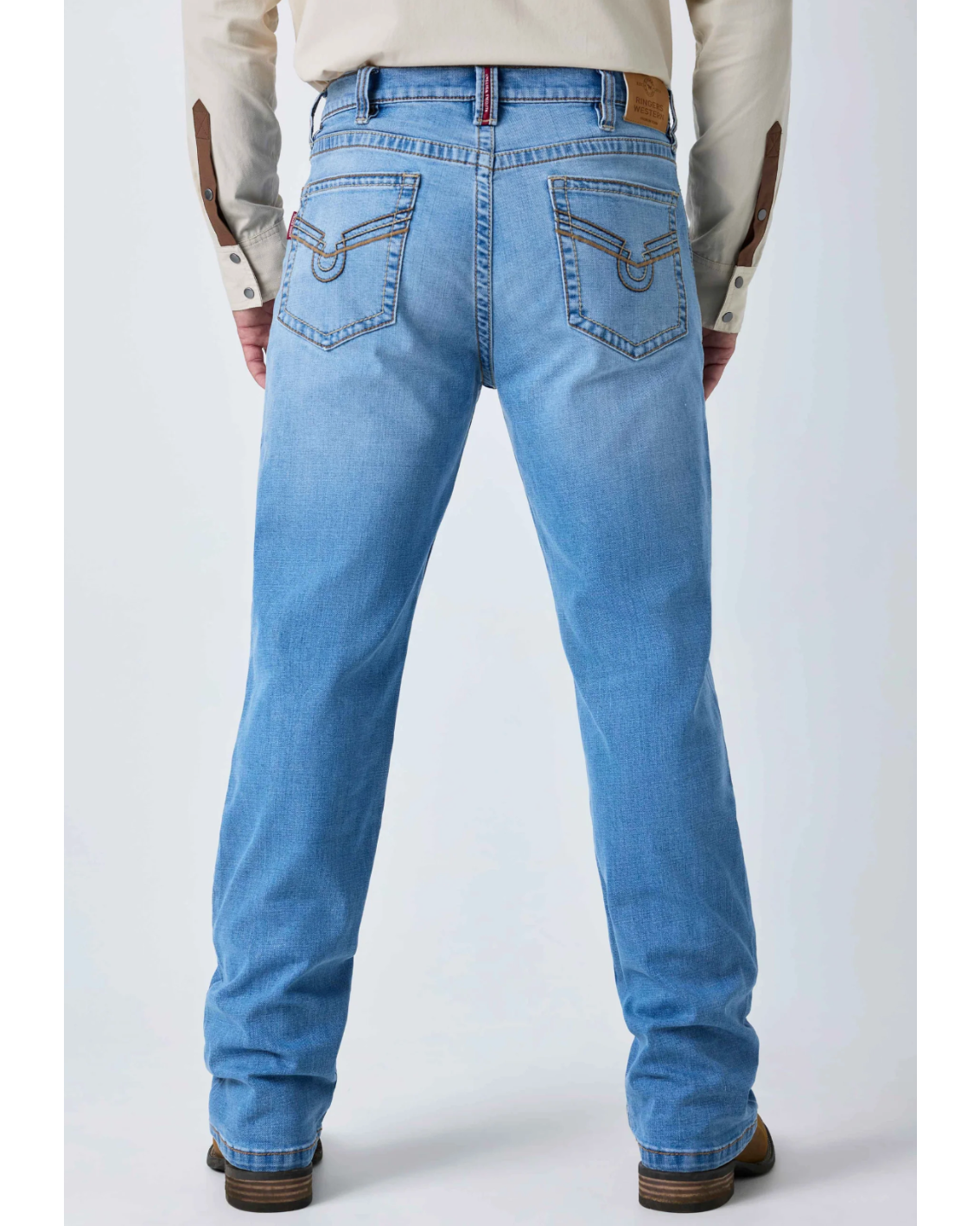 Ringers Western: Blaze Mens Relaxed Bootleg Jeans in Light Blue - Texas Western New Zealand