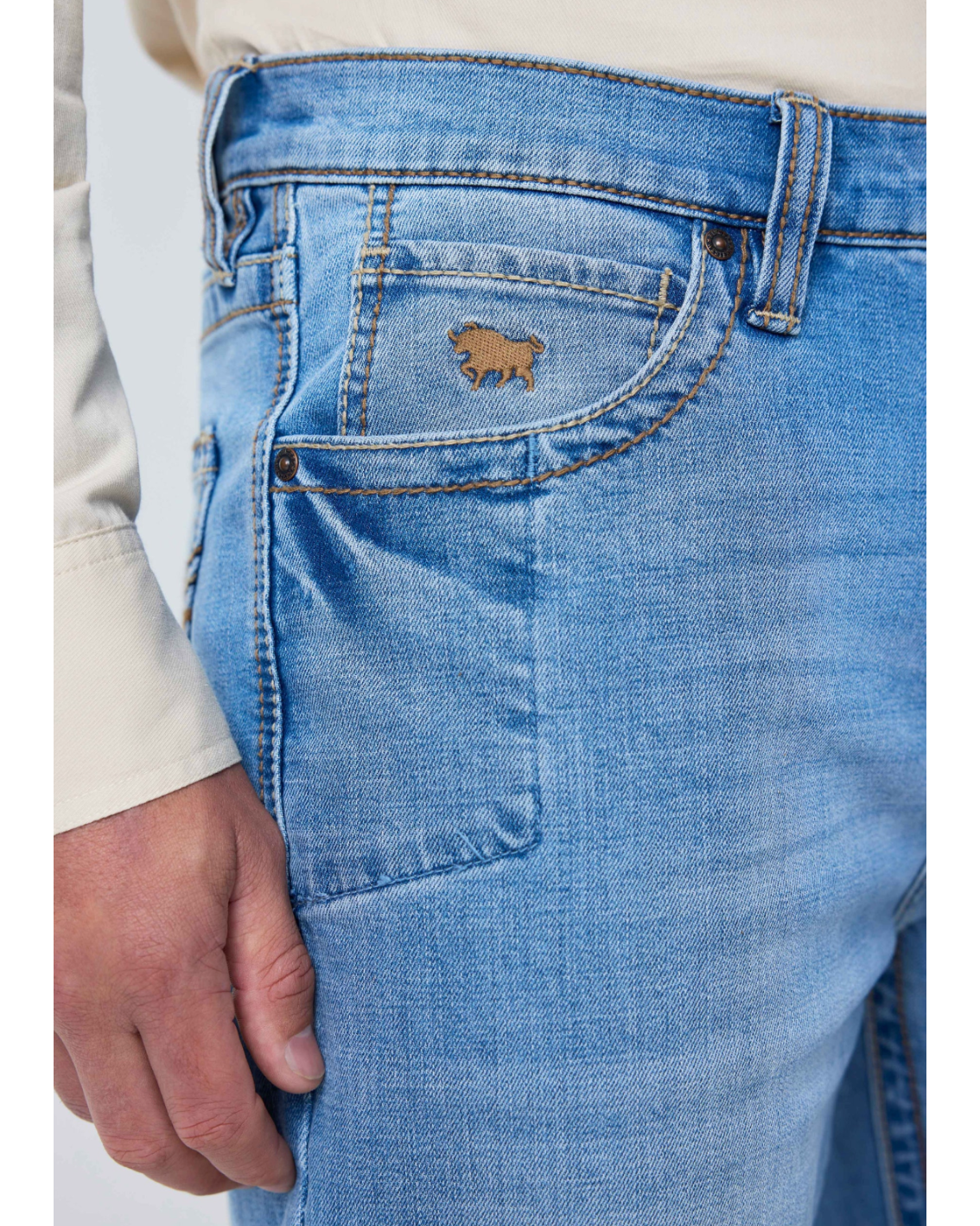Ringers Western: Blaze Mens Relaxed Bootleg Jeans in Light Blue - Texas Western New Zealand
