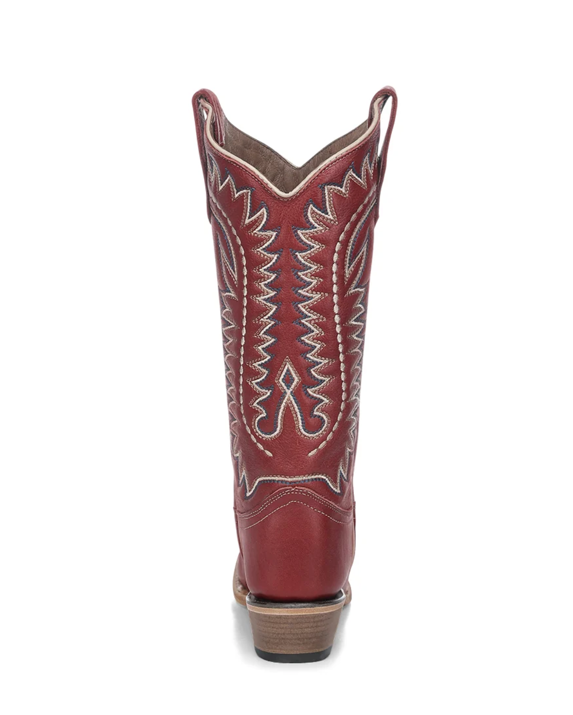 Womans Leather Circle G Embroidery Snip Toe cowboy boots in Red - Texas Western New Zealand