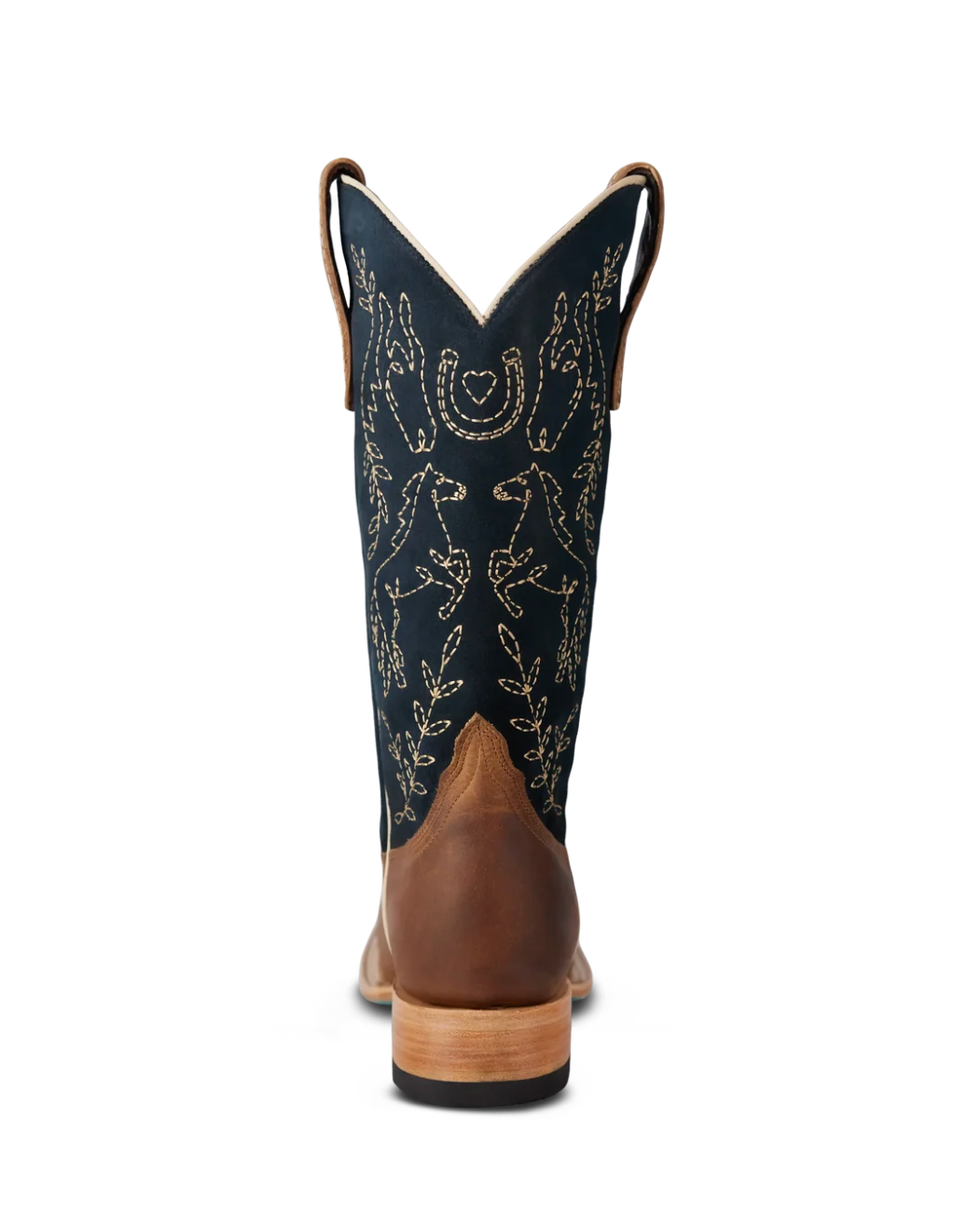 Lane Boots: Bridlewood Square Toe Leather Cowboy Boots in the colour Desert Clay and Navy - Texas Western New Zealand