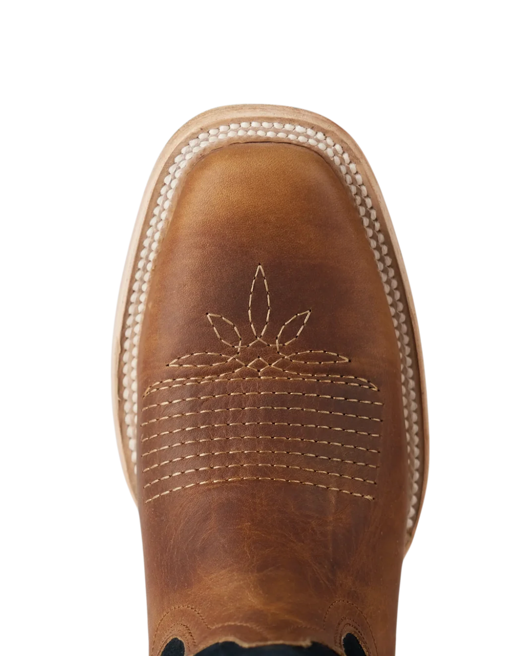 Lane Boots: Bridlewood Square Toe Leather Cowboy Boots in the colour Desert Clay and Navy - Texas Western New Zealand