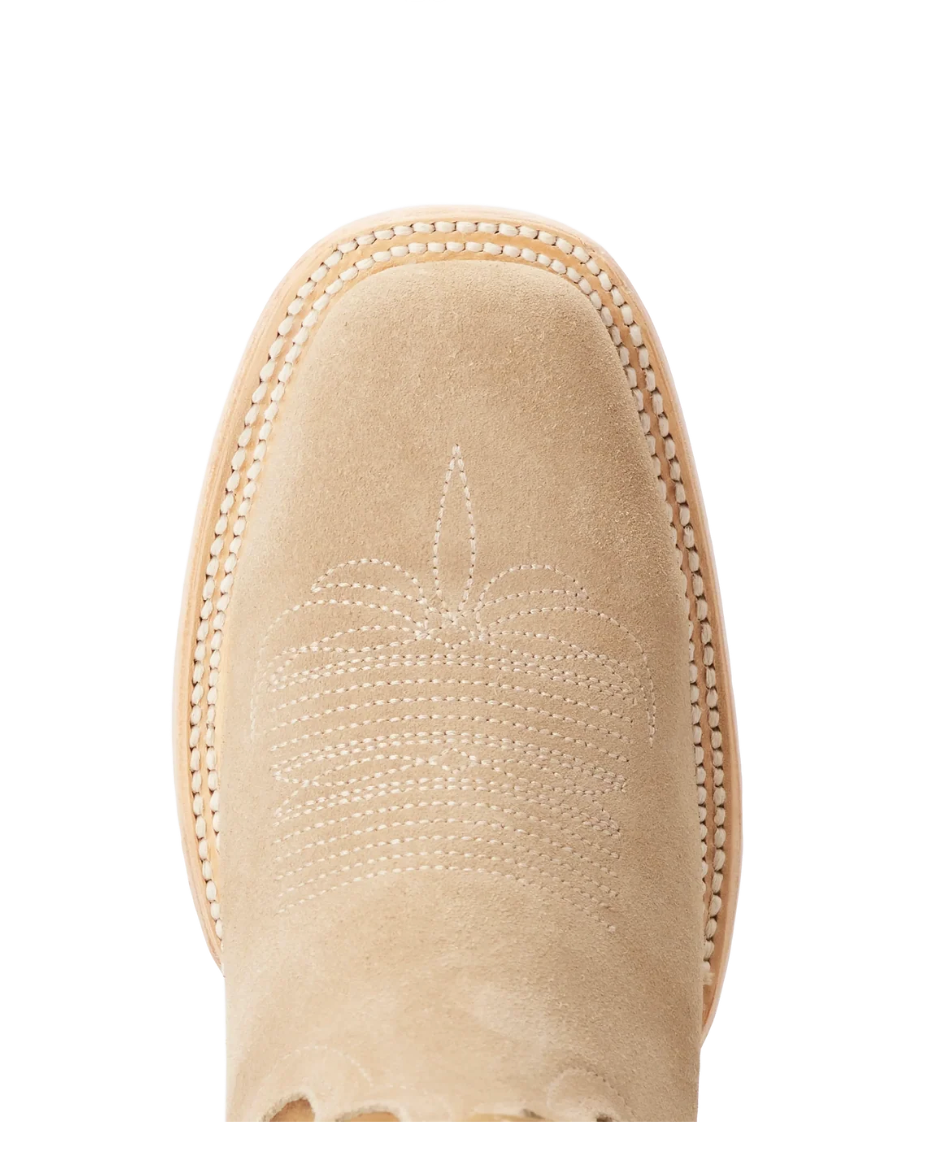 Lane Boots: Womans Classic Leather Square Toe Cowboy Boot -in the colour Latte Suede and Burnt Caramel - Texas Western New Zealand