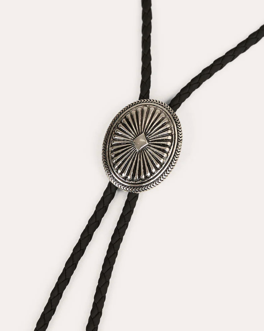 Ringers Western: Sunset Bolo Tie in Antique Silver - Texas Western Apparel New Zealand 