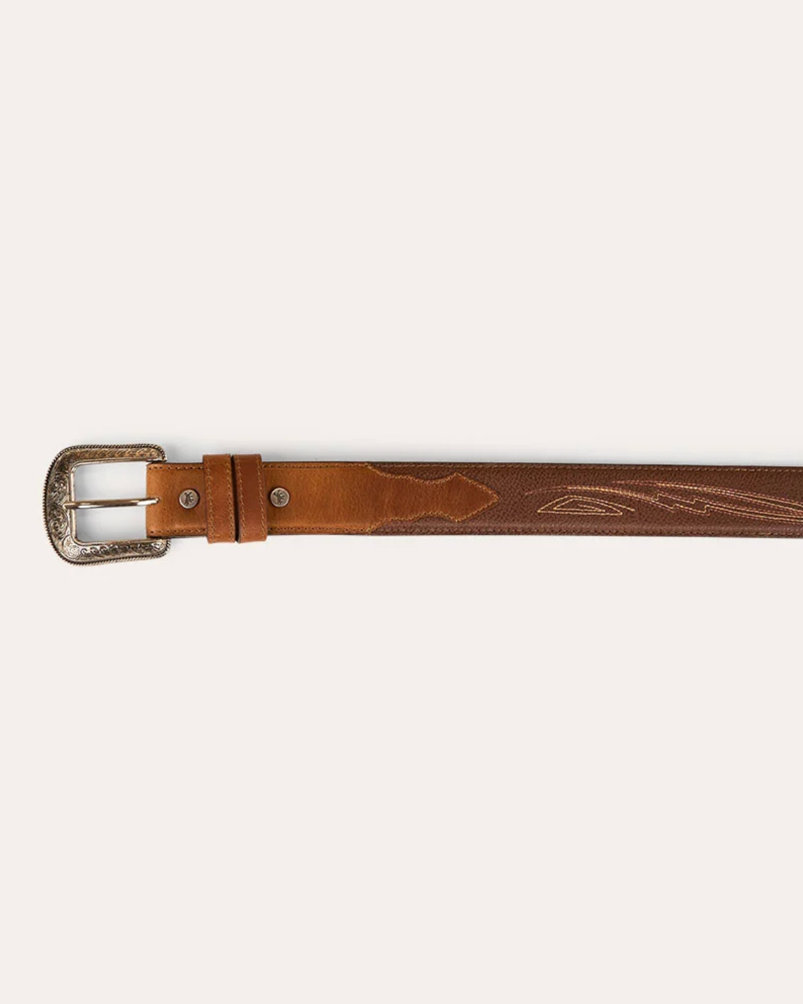 Ringers Western: Sheriff Belt - Brown/Silver