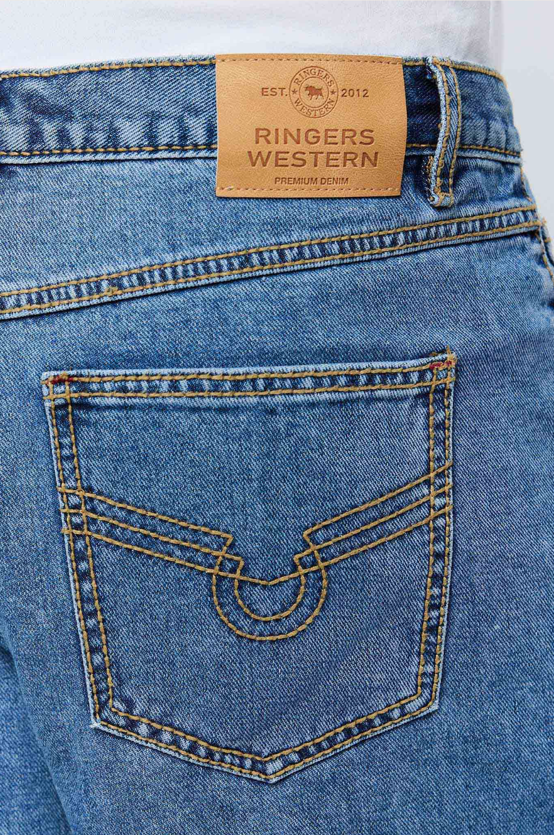 Ringers Western: Mens 100% Cotton knee length denim shorts in classic blue - Texas Western New Zealand