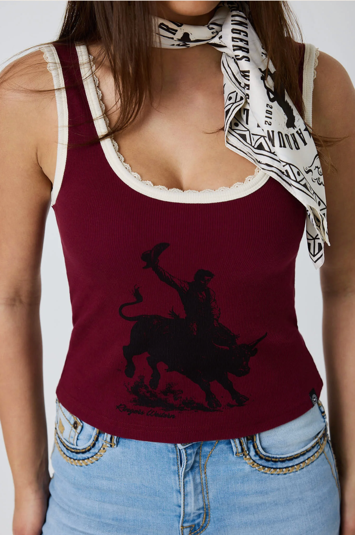Ringers Western: Womans Ridin' Dirty Rib Scoop Neck Tank