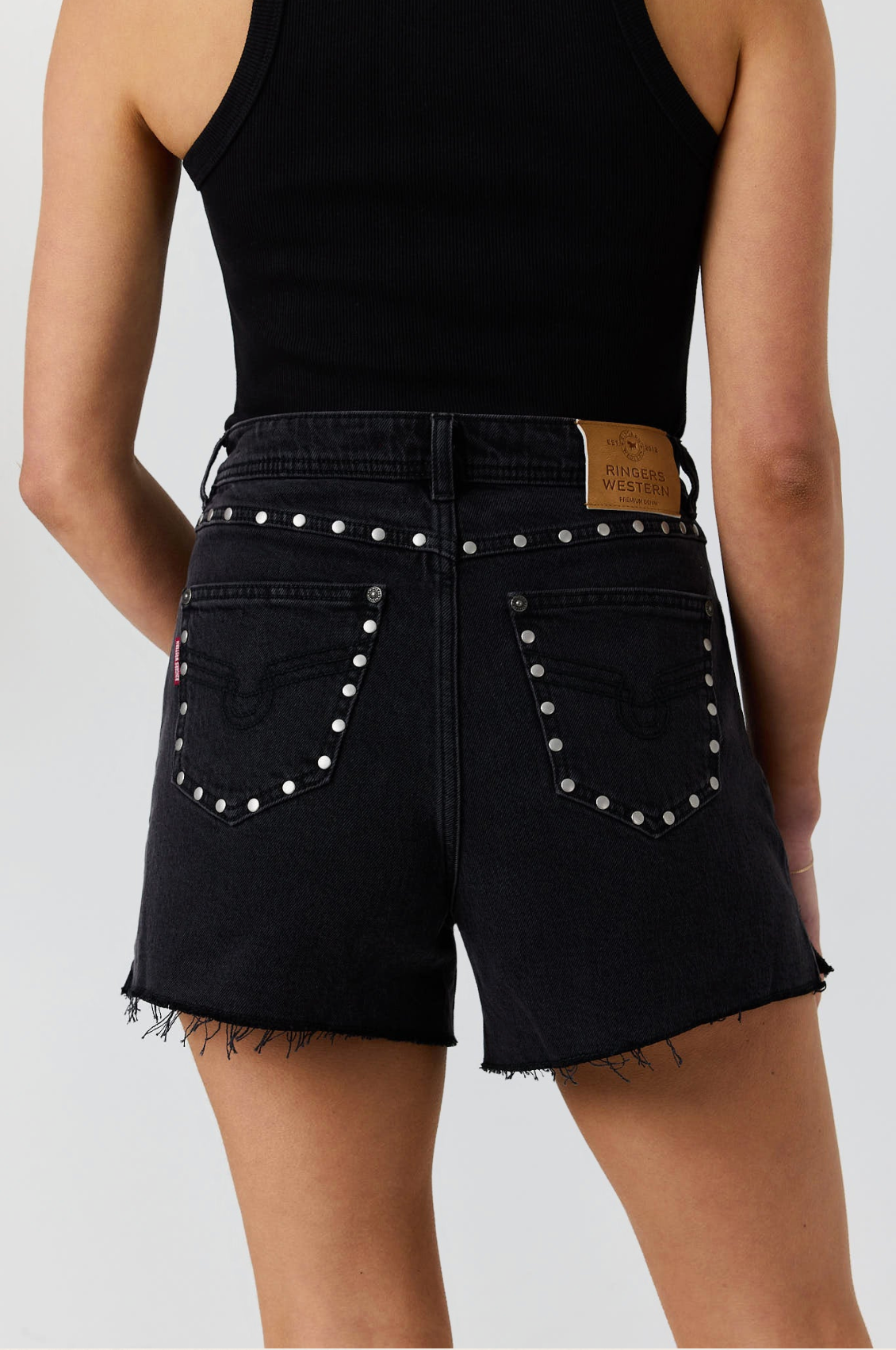 Ringers Western: Womans Roxy Studded Denim Shorts - Texas Western New Zealand