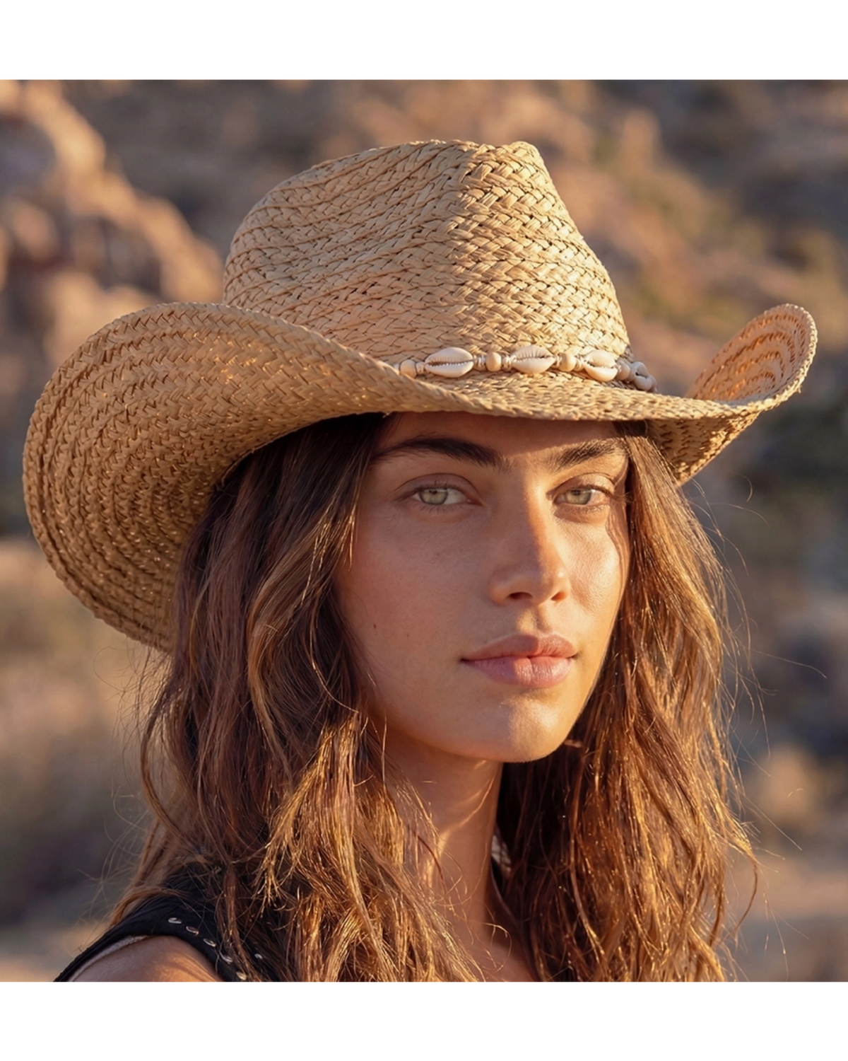 Anarchy Street: Shell Braided Straw Cowboy Hat