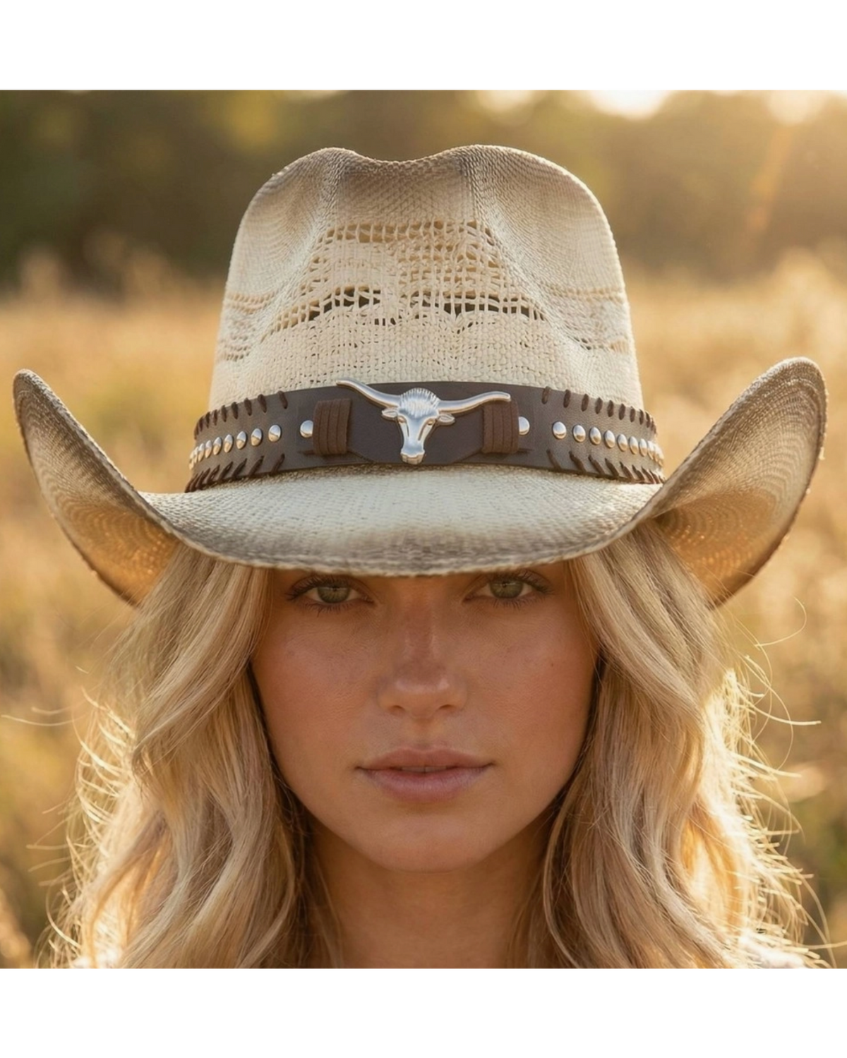 Anarchy Street: Western Long Horn Straw Cowboy Hat