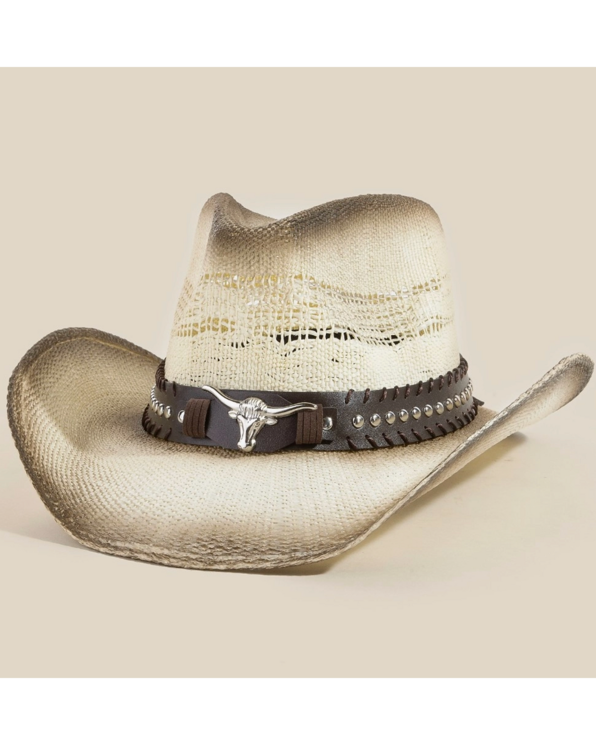 Anarchy Street: Western Long Horn Straw Cowboy Hat